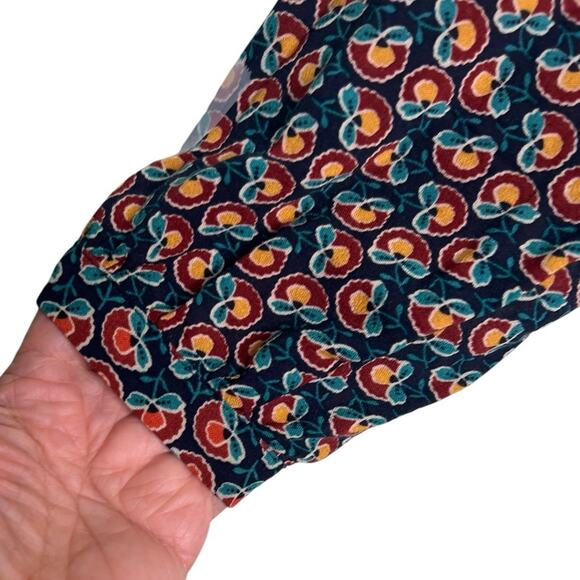 Anthropologie Maeve Janie Flounced Peasant Button Front Blouse Size 4 - Picture 5 of 11